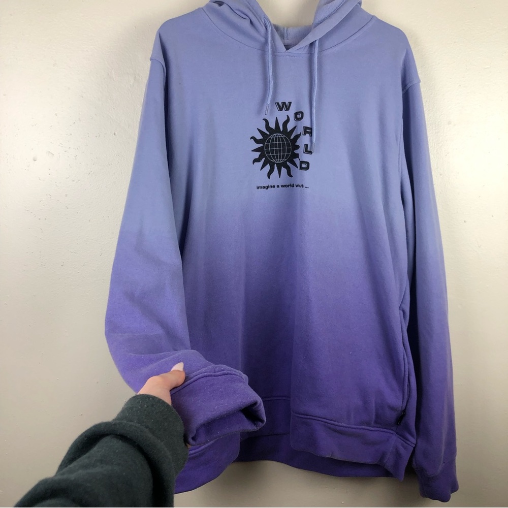 Trippy BKLYN Ombré “Imagine a World” Hoodie - Picture 2 of 11